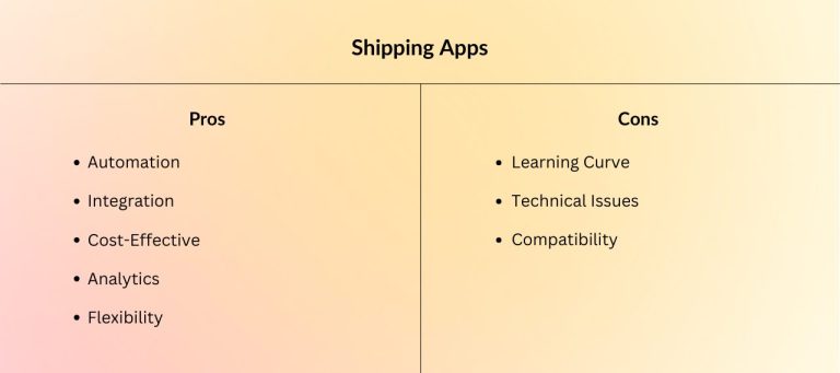 Pros and cons of shipping apps