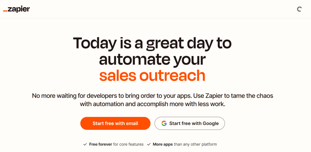 eCommerce automation software Zapier